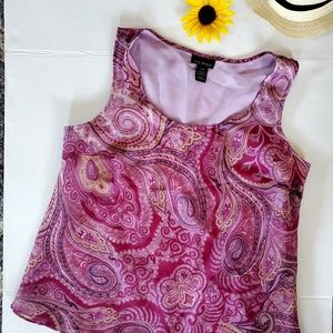 LANE BRYANT PURPLE TAN TOP